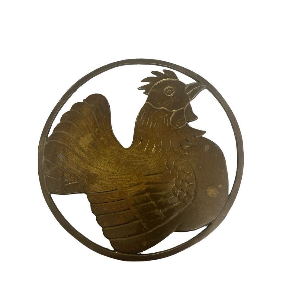 Vintage Rosenthal Netter Rooster footed trivet